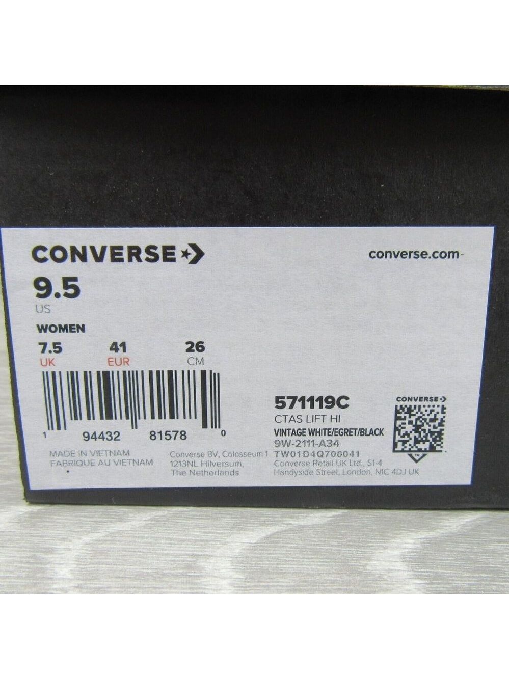 Converse Chuck Taylor All Star HI Lift Made with Love Women's Size 9.5 NEW - Picture 15 of 15